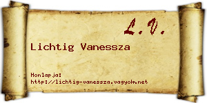 Lichtig Vanessza névjegykártya
